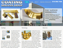 Tablet Screenshot of coatingservicesgroup.com